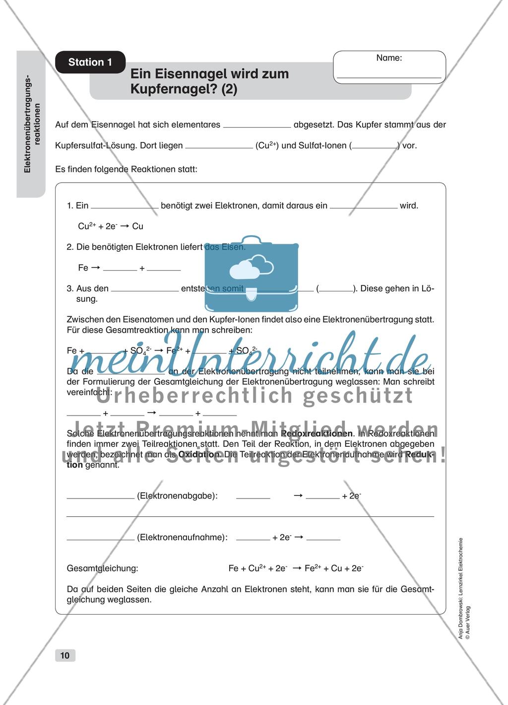 Elektronenübertragungsreaktionen Preview 2