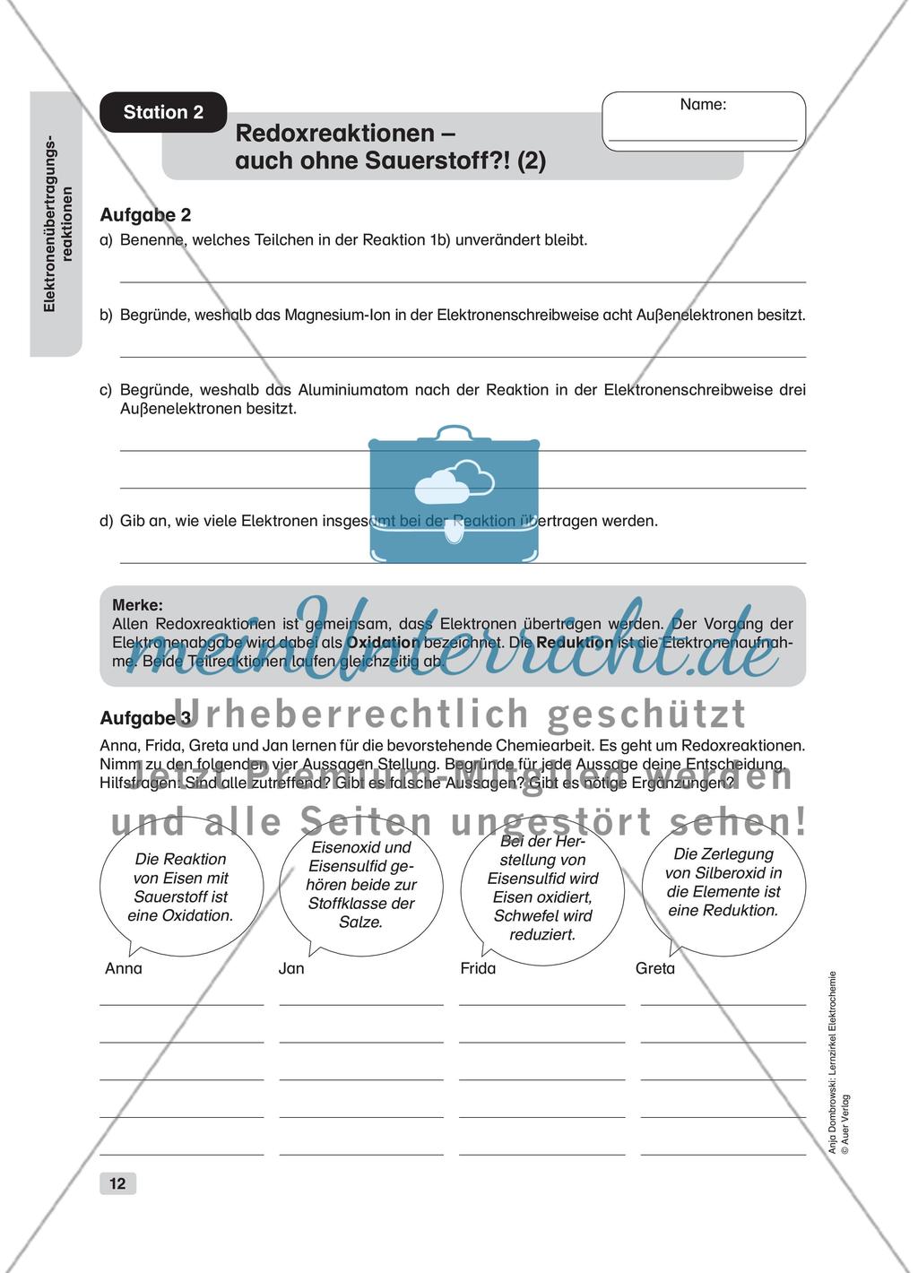 Elektronenübertragungsreaktionen Preview 4