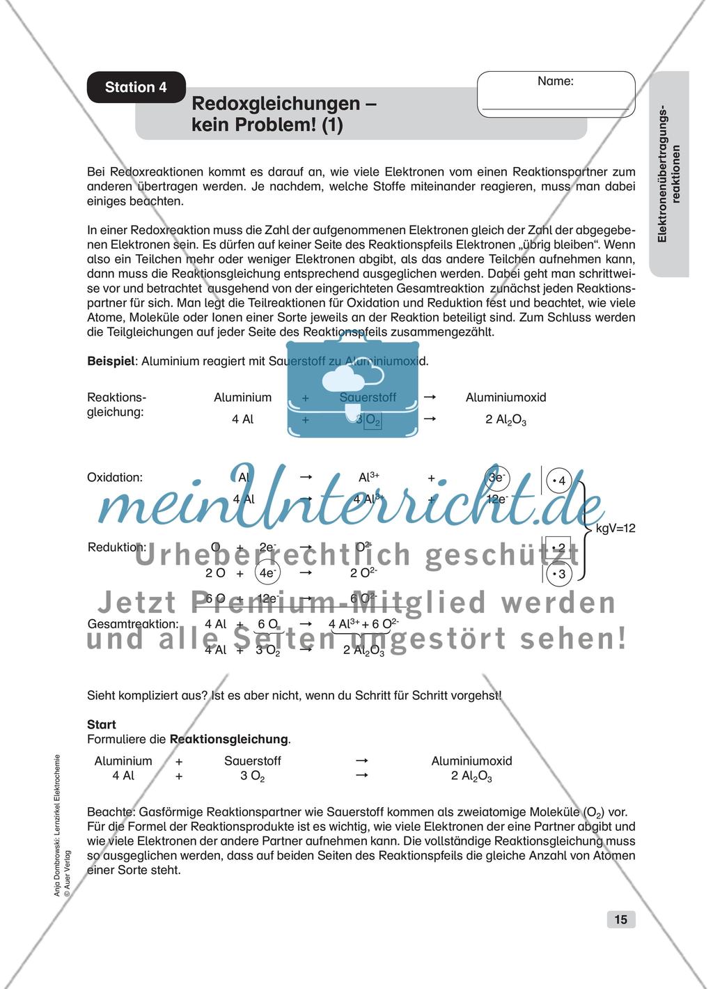 Elektronenübertragungsreaktionen Preview 7