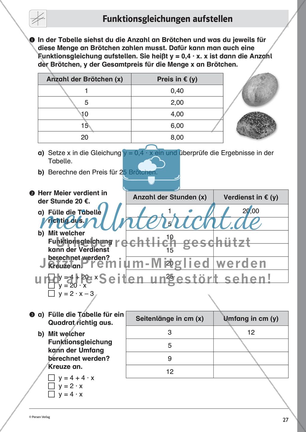 Lineare Funktionen – Teil 1 Preview 1