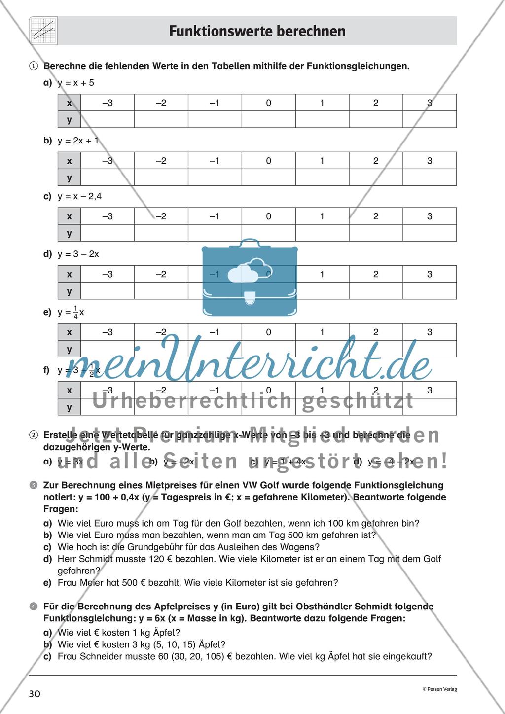 Lineare Funktionen – Teil 1 Preview 4