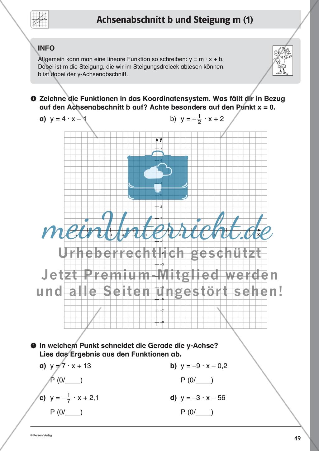 Lineare Funktionen – Teil 3 Preview 1