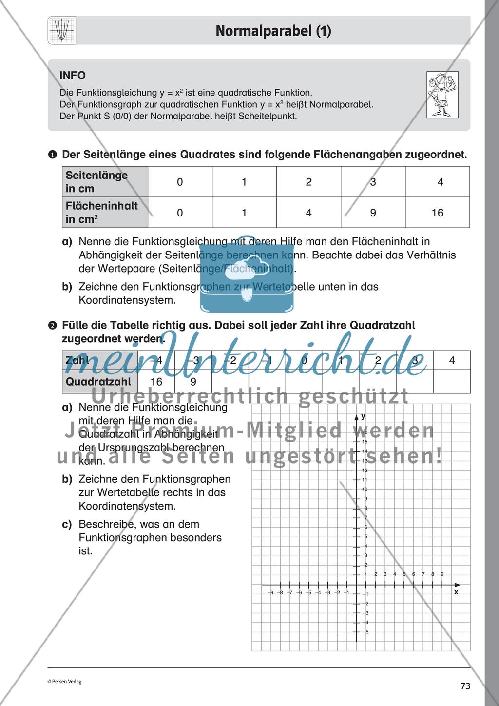 Quadratische Funktionen – Teil 1 Preview 1