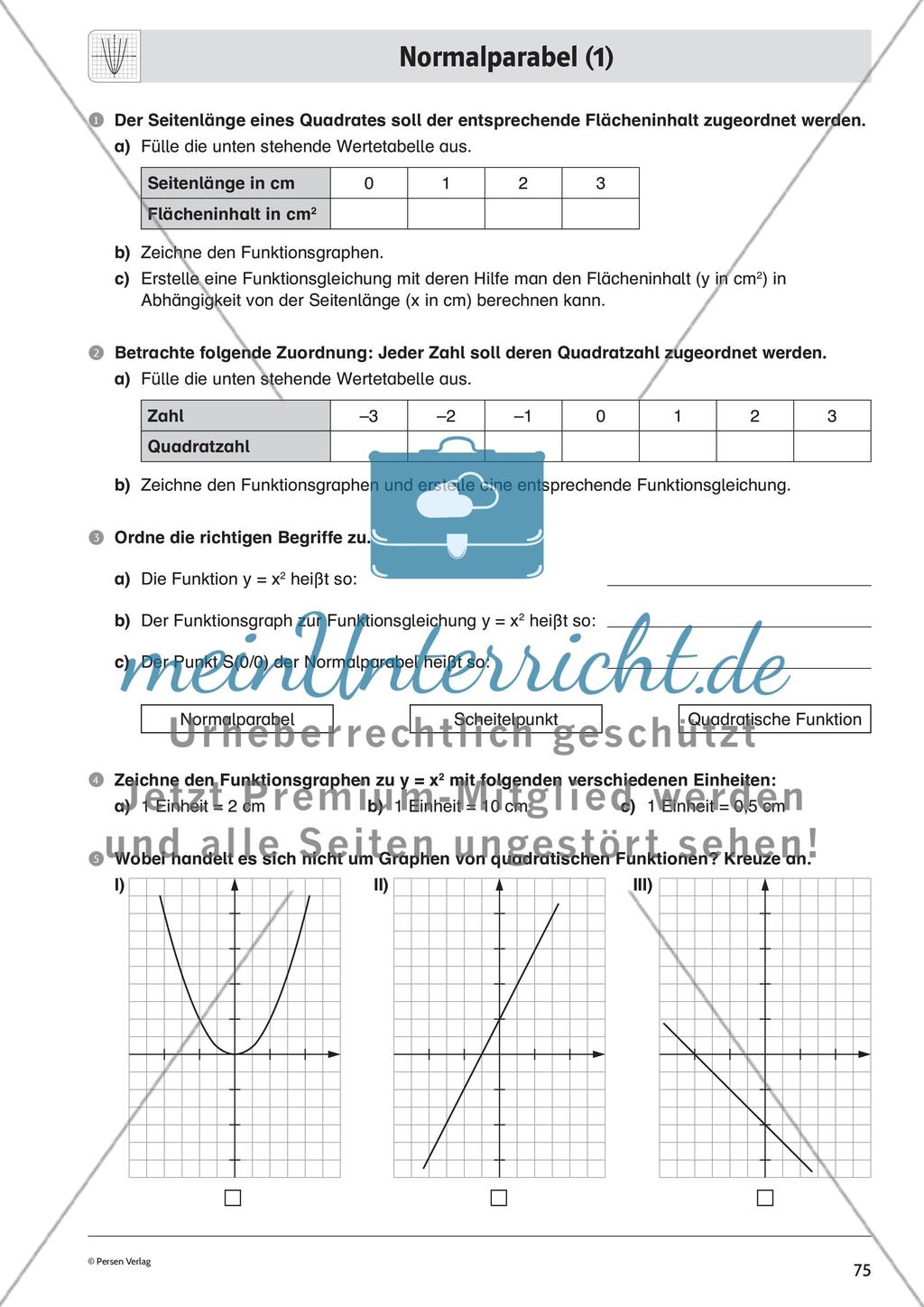 Quadratische Funktionen – Teil 1 Preview 3