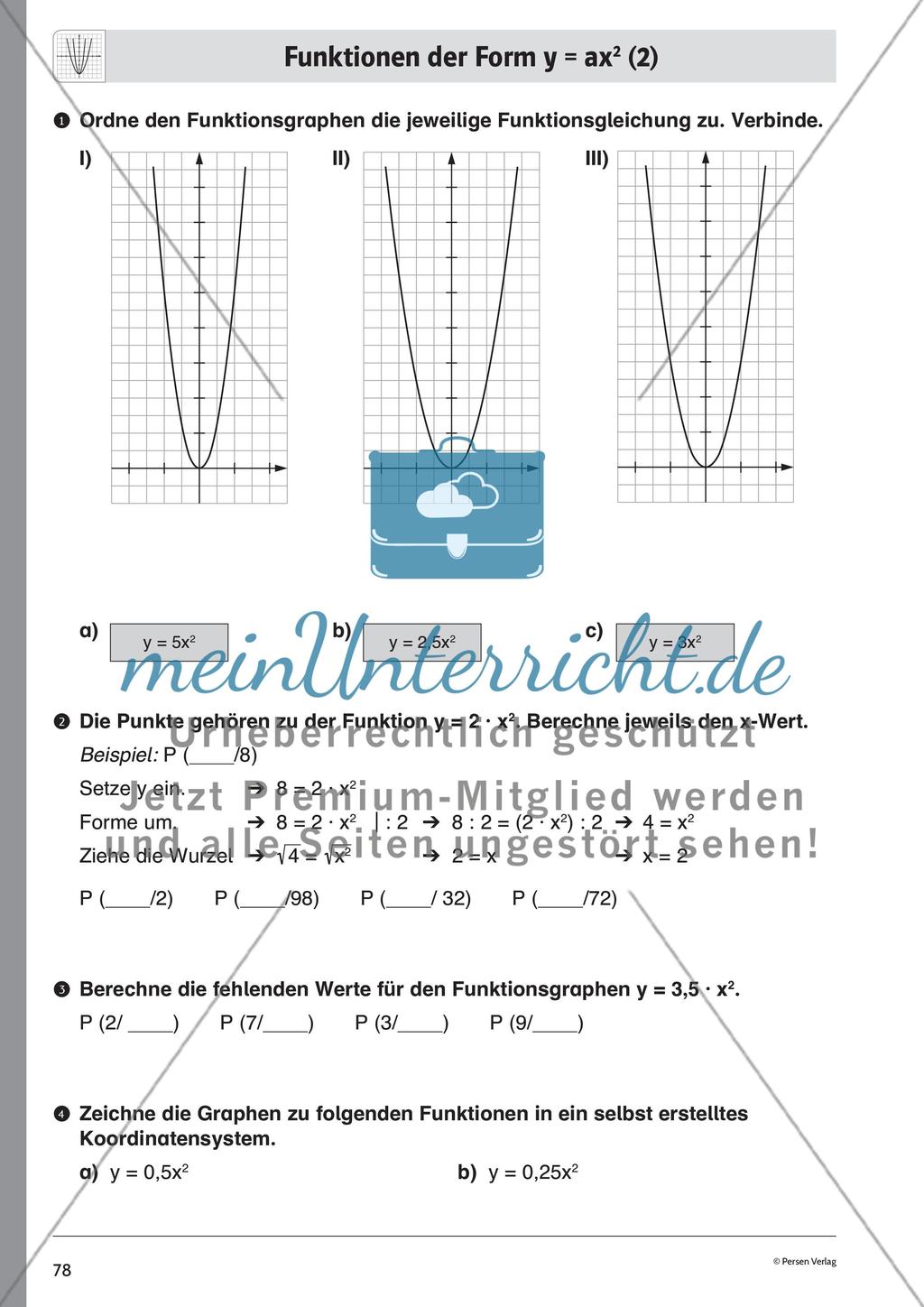 Quadratische Funktionen – Teil 1 Preview 6