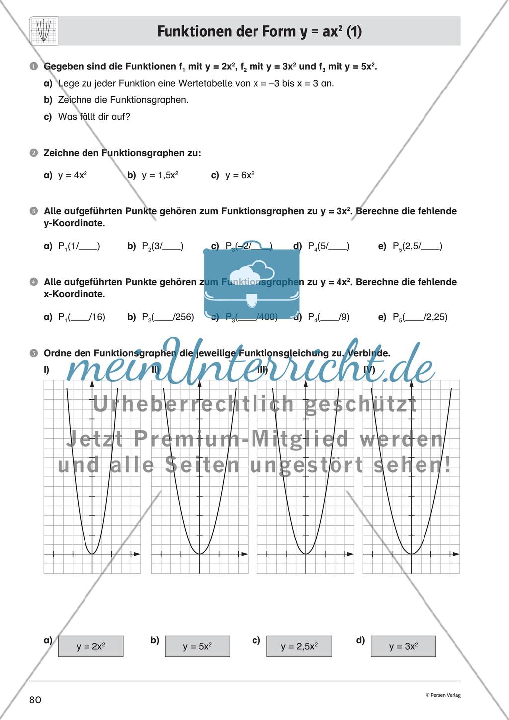 Quadratische Funktionen – Teil 1 Preview 8