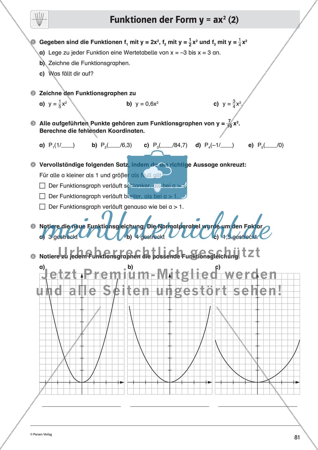 Quadratische Funktionen – Teil 1 Preview 9