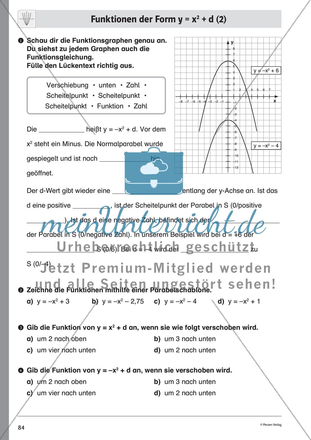 Quadratische Funktionen – Teil 2 Preview 2
