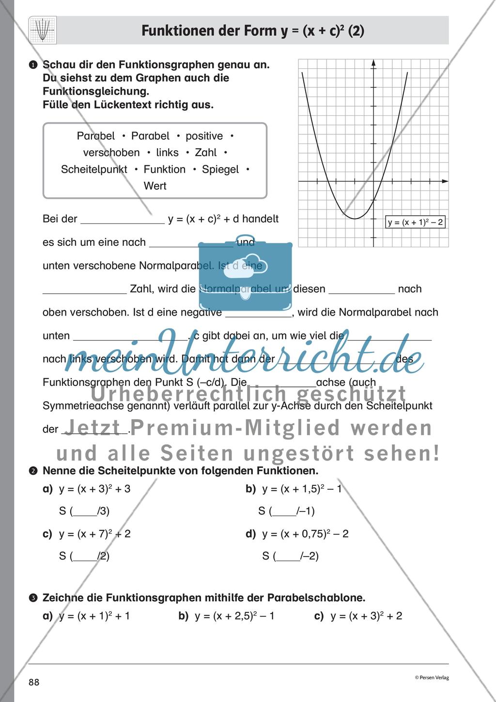 Quadratische Funktionen – Teil 2 Preview 6