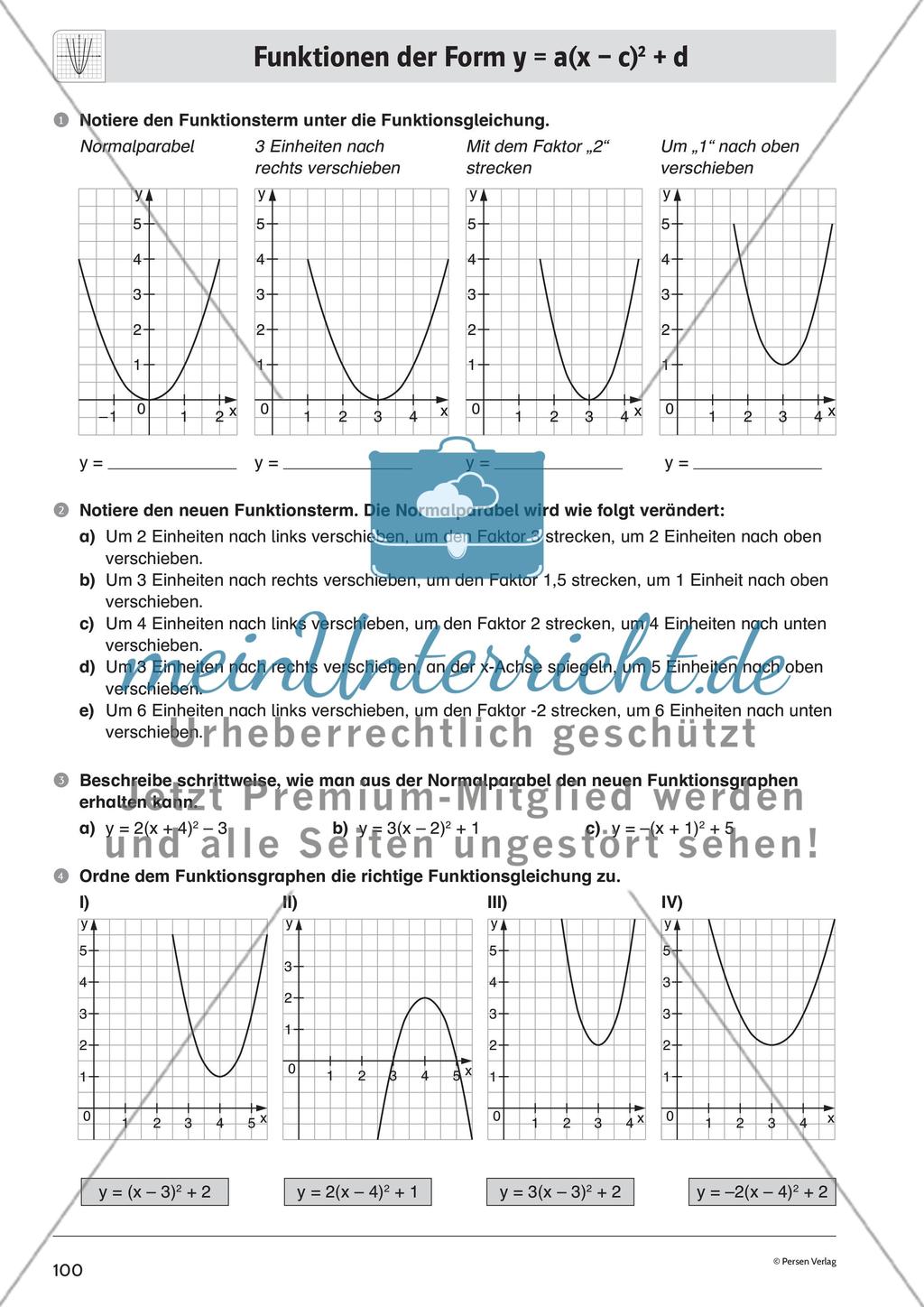 Quadratische Funktionen – Teil 3 Preview 10
