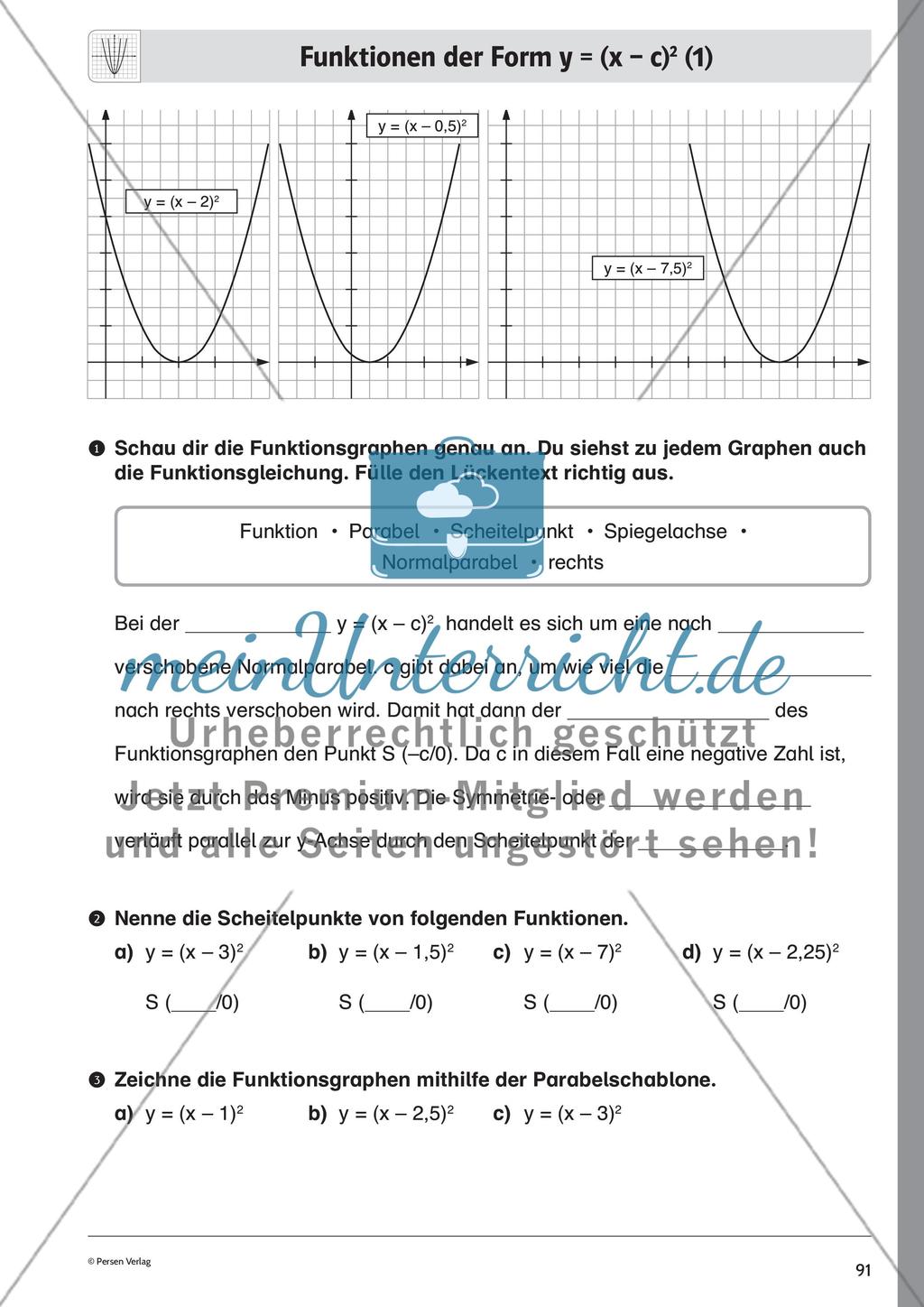 Quadratische Funktionen – Teil 3 Preview 1