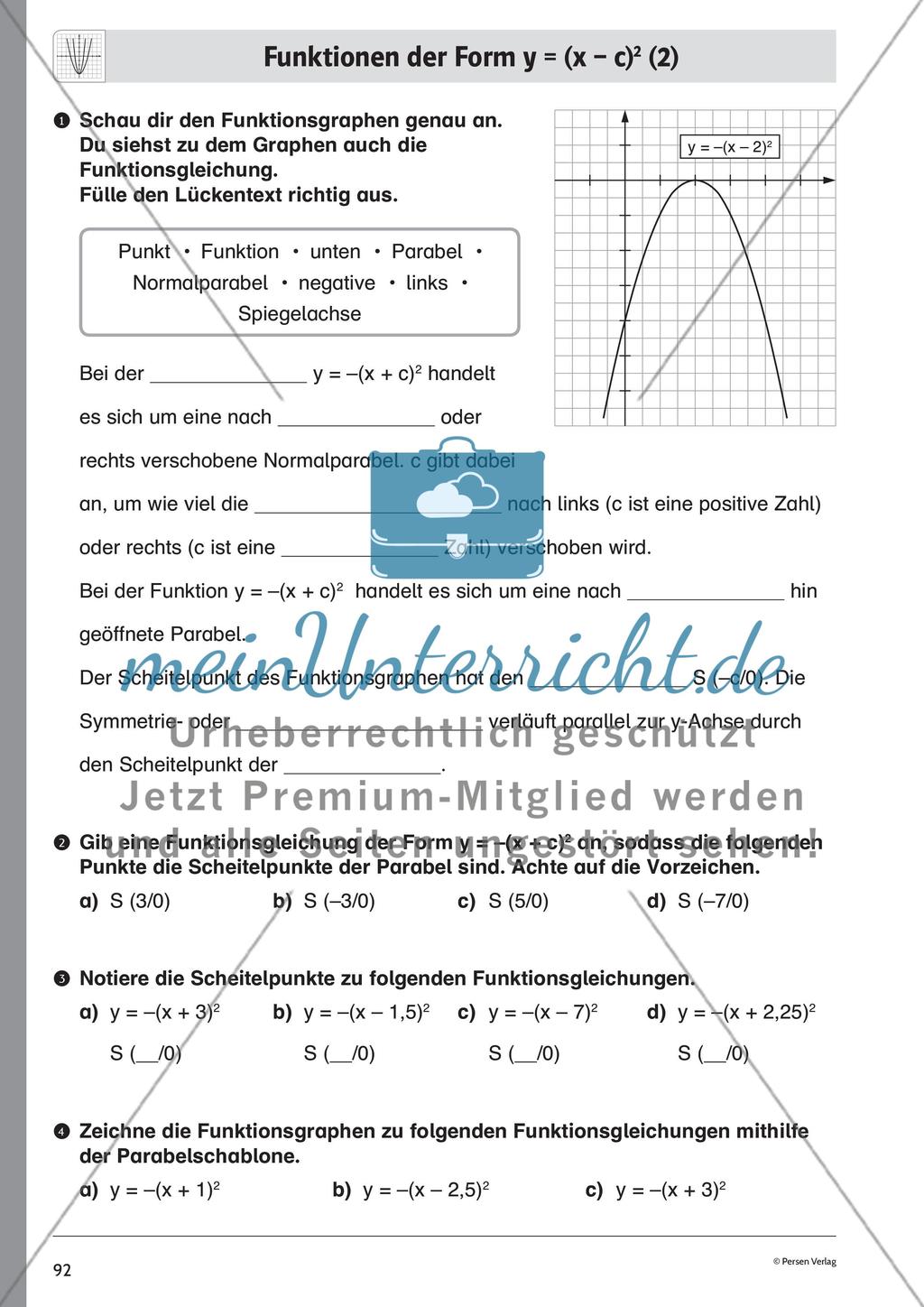Quadratische Funktionen – Teil 3 Preview 2