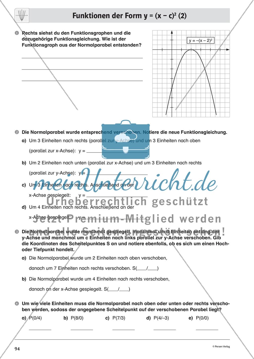 Quadratische Funktionen – Teil 3 Preview 4