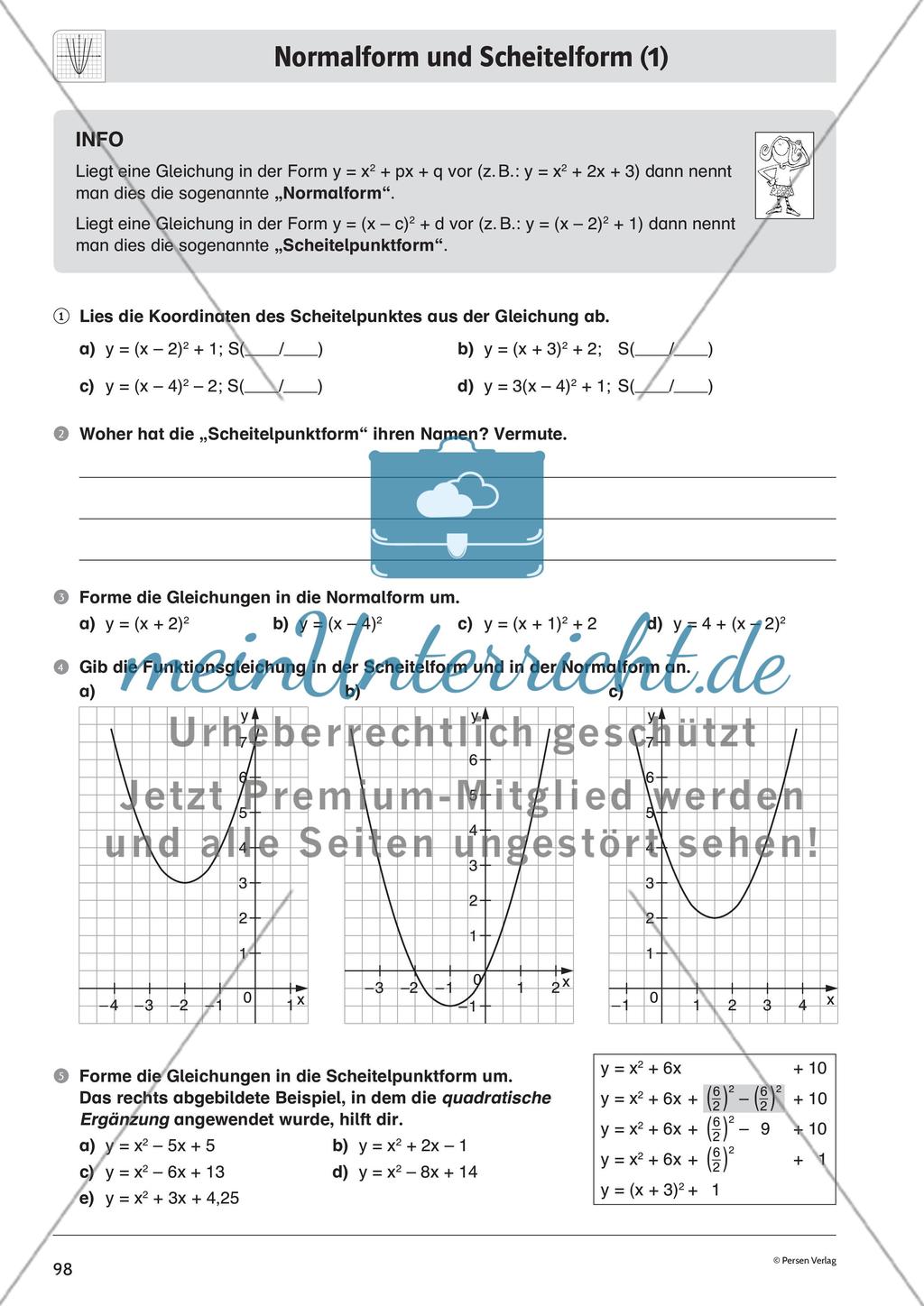 Quadratische Funktionen – Teil 3 Preview 8