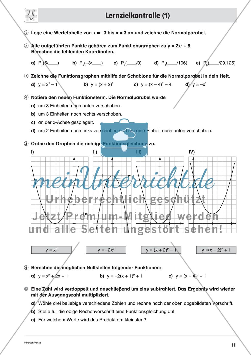 Quadratische Funktionen – Teil 4 Preview 11