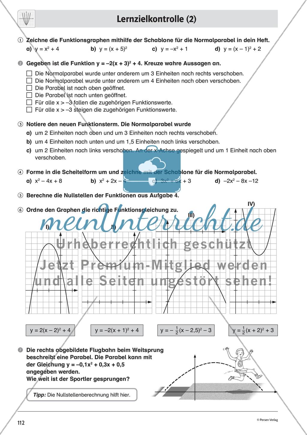 Quadratische Funktionen – Teil 4 Preview 12