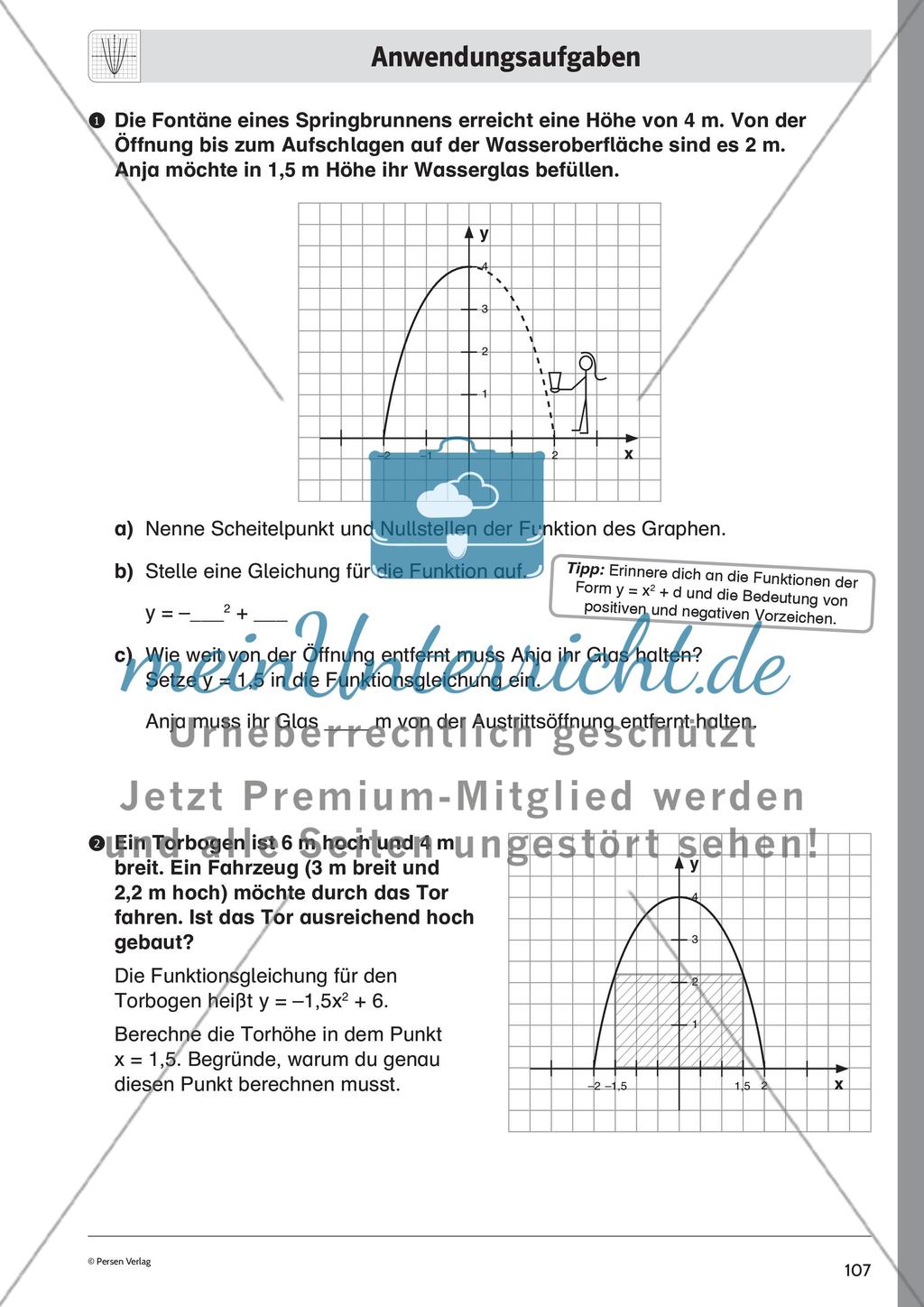 Quadratische Funktionen – Teil 4 Preview 7