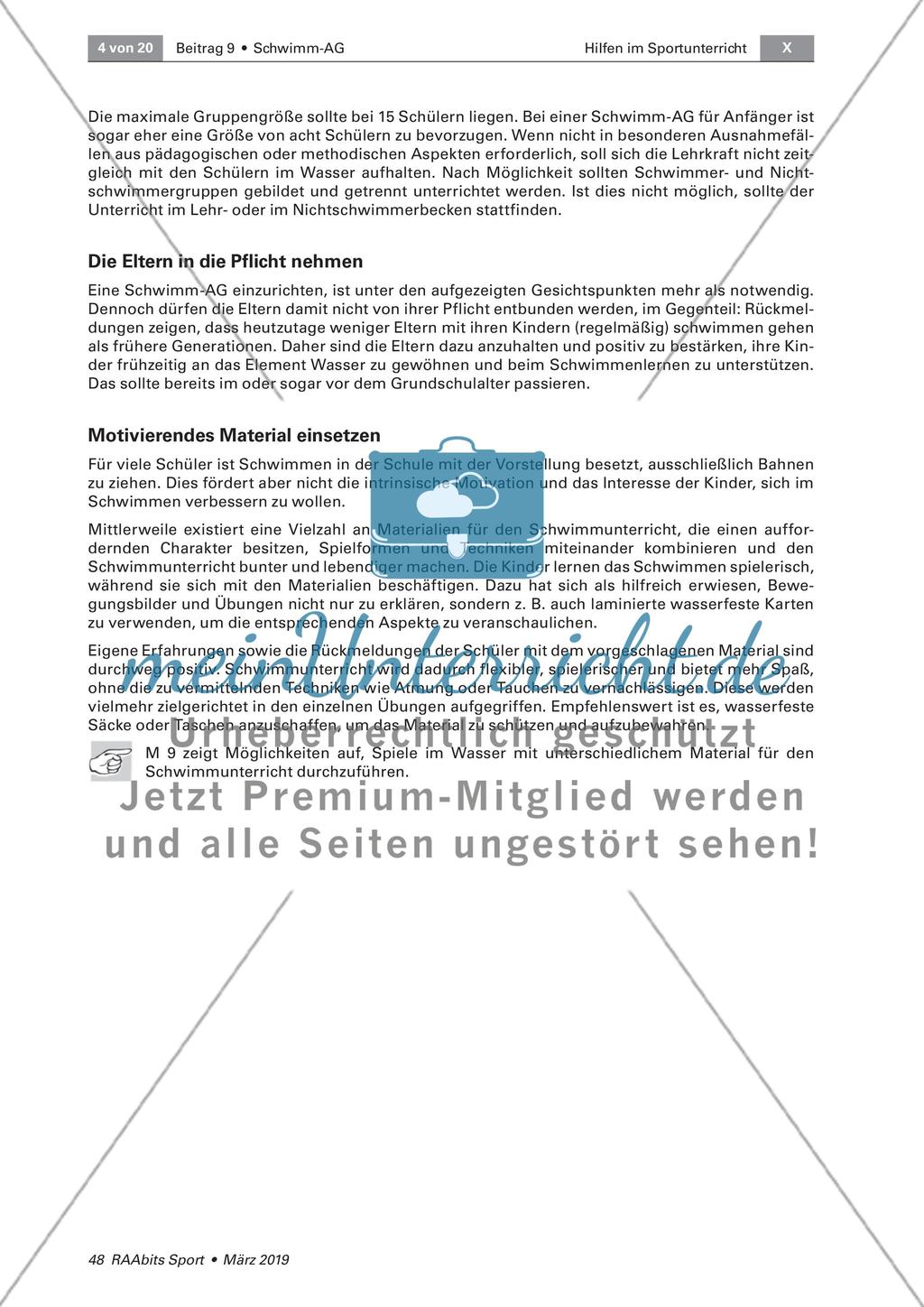 Einrichtung einer Schwimm-AG Preview 4