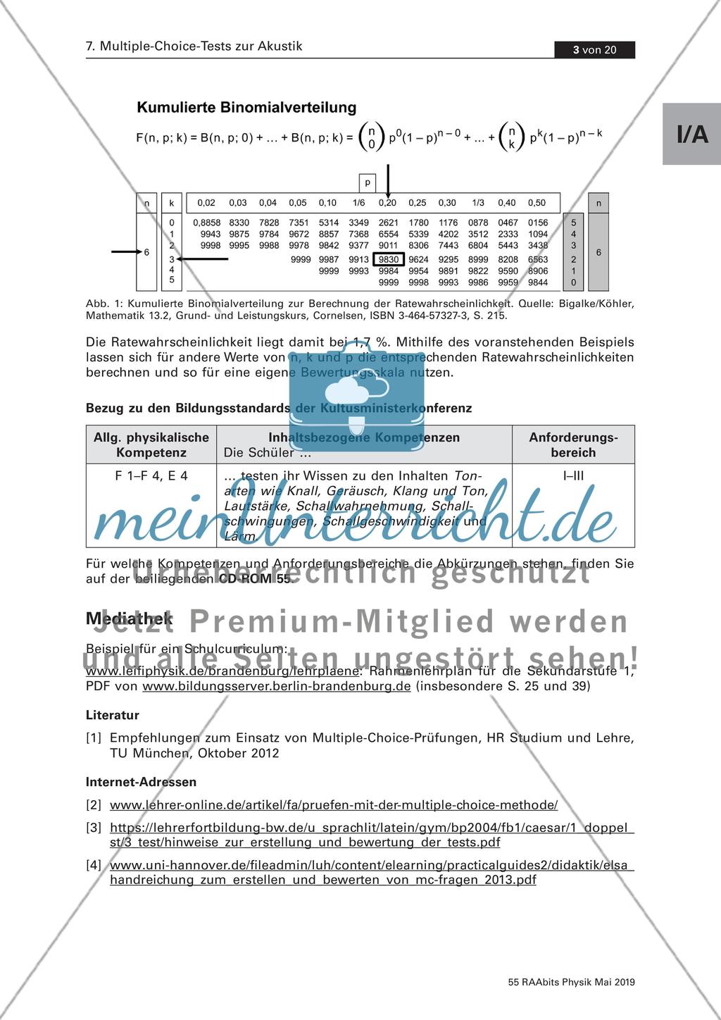 Multiple-Choice-Tests zur Akustik Preview 3