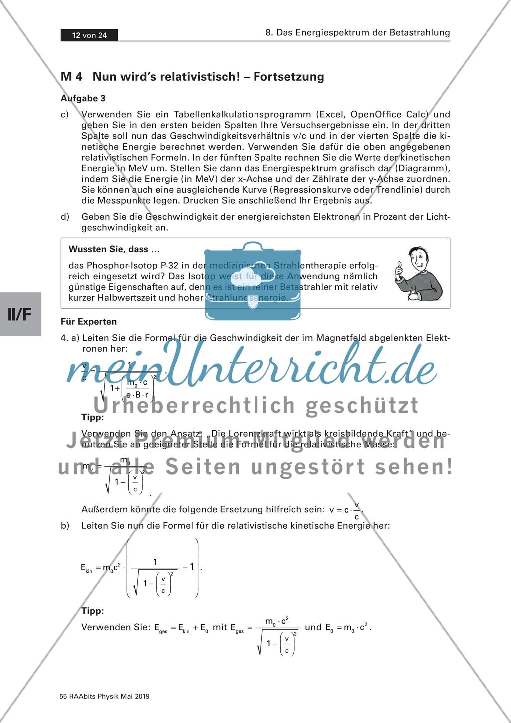 Das Energiespektrum der Betastrahlung Preview 6