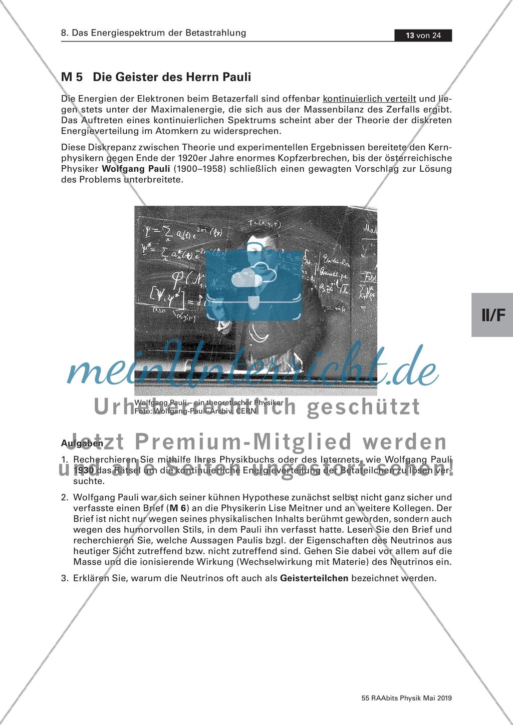 Das Energiespektrum der Betastrahlung Preview 7
