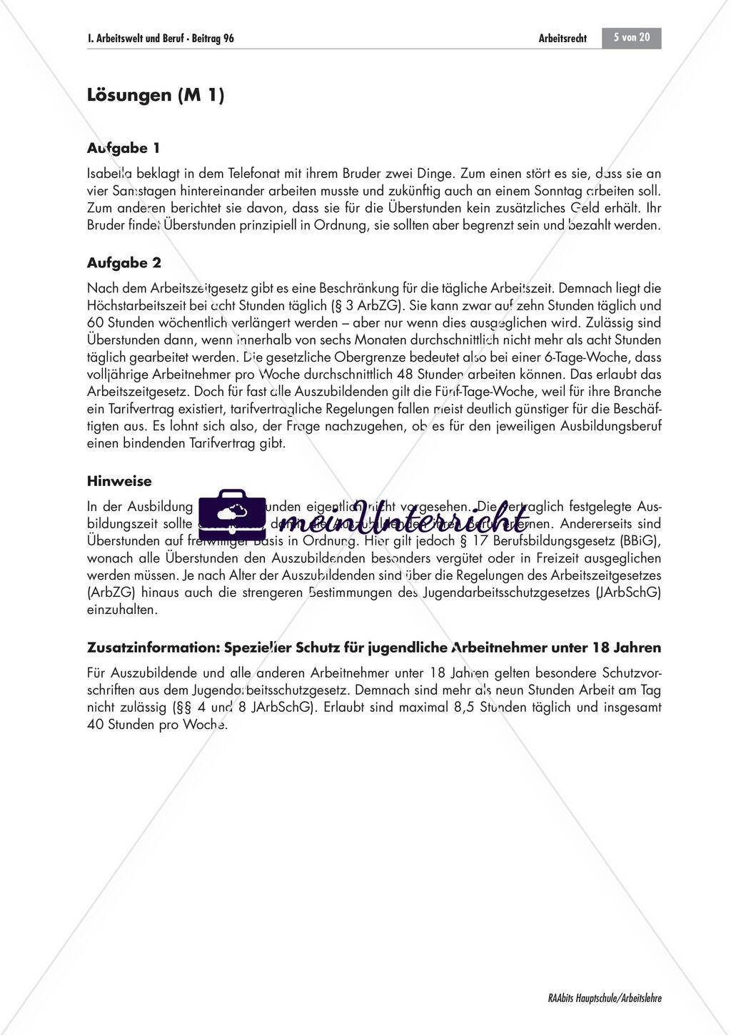 Überstunden in der Ausbildungszeit Preview 5