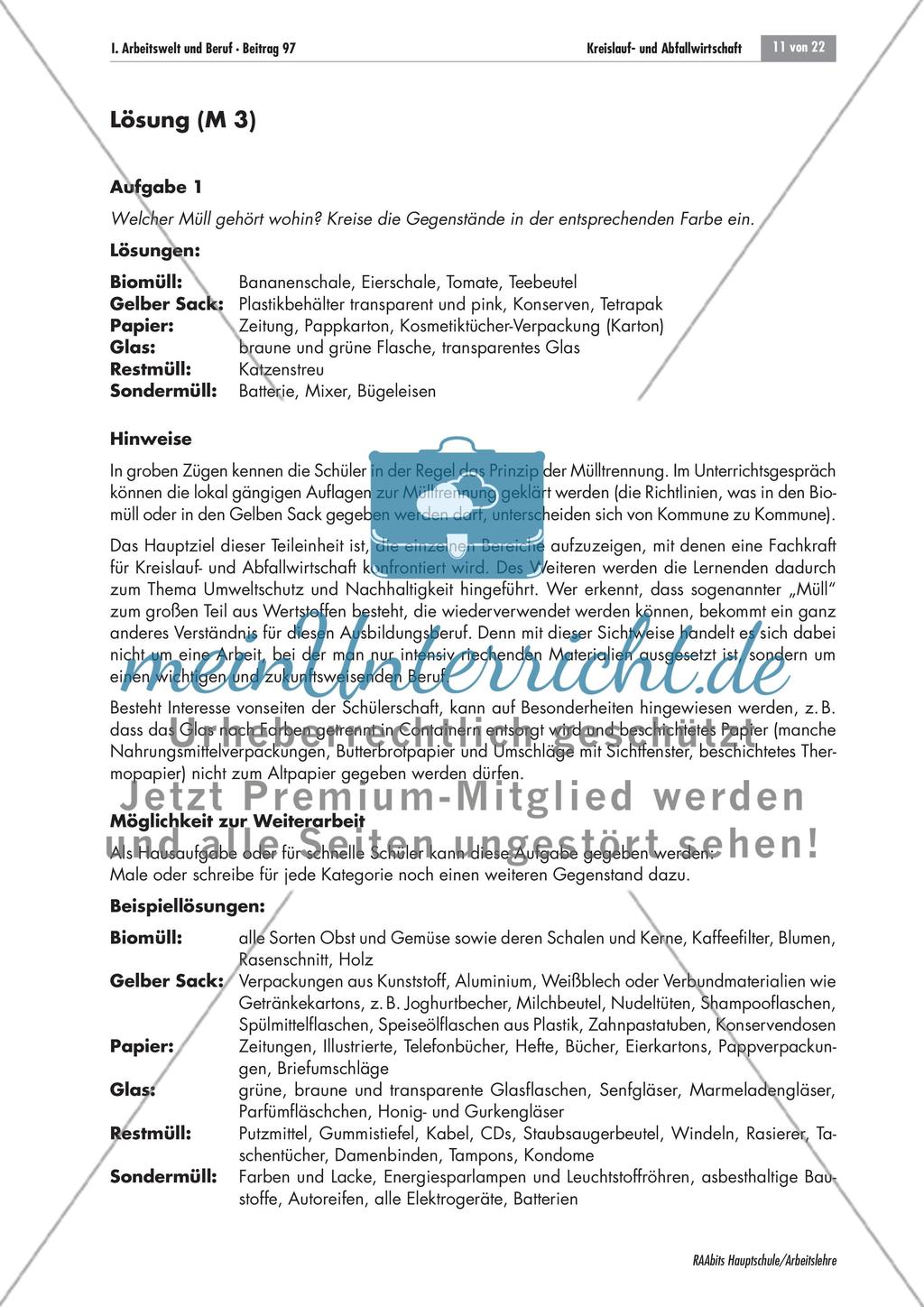 Ausbildungsberuf: Fachkraft für Kreislauf- und Abfallwirtschaft Preview 11