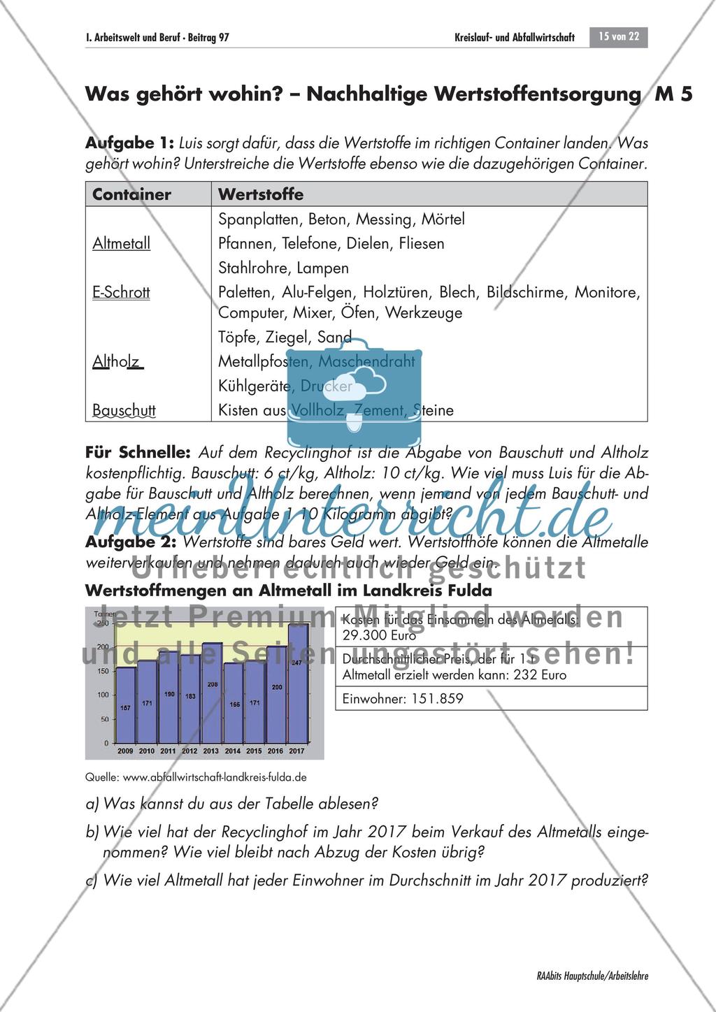 Ausbildungsberuf: Fachkraft für Kreislauf- und Abfallwirtschaft Preview 15