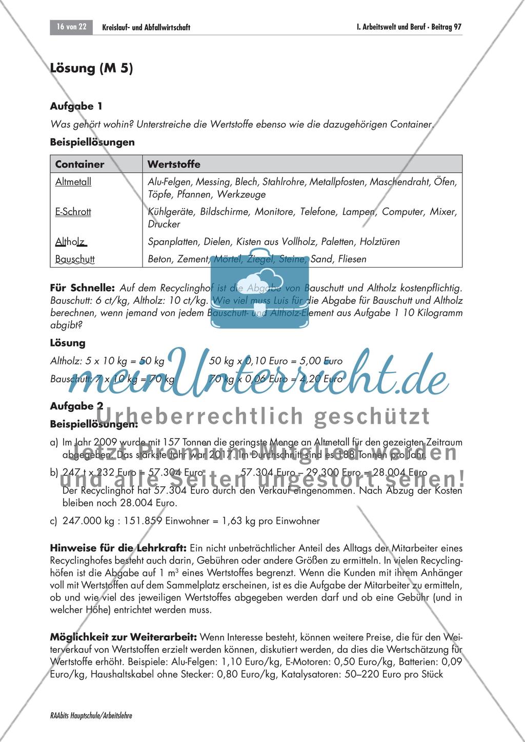 Ausbildungsberuf: Fachkraft für Kreislauf- und Abfallwirtschaft Preview 16