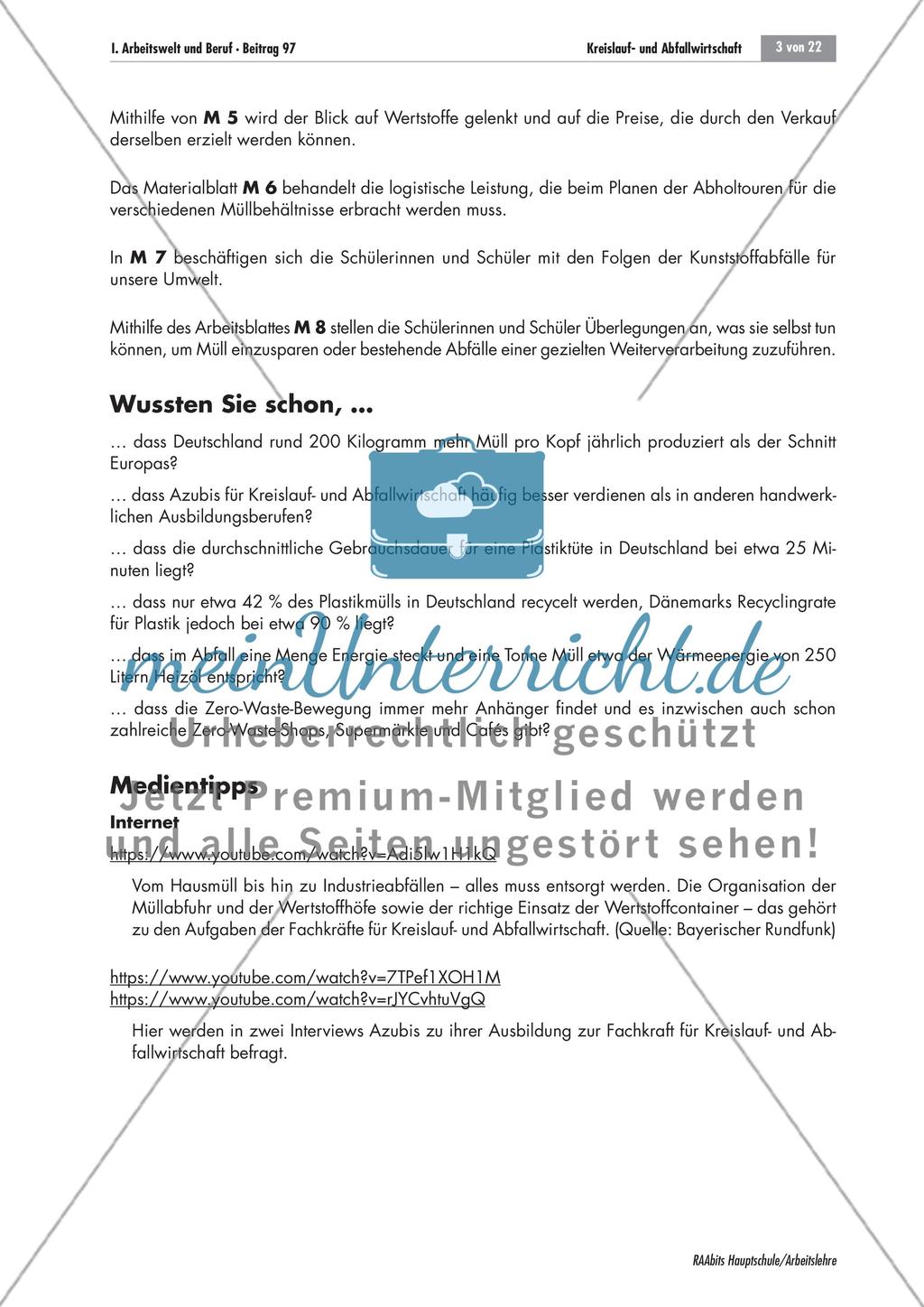 Ausbildungsberuf: Fachkraft für Kreislauf- und Abfallwirtschaft Preview 3