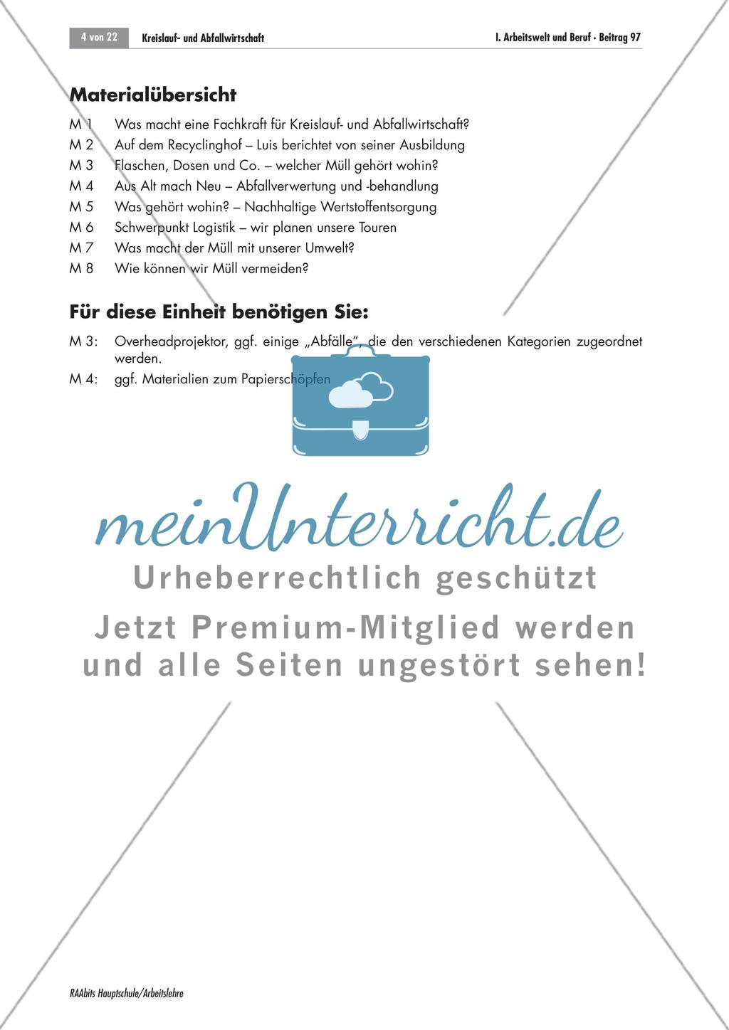 Ausbildungsberuf: Fachkraft für Kreislauf- und Abfallwirtschaft Preview 4