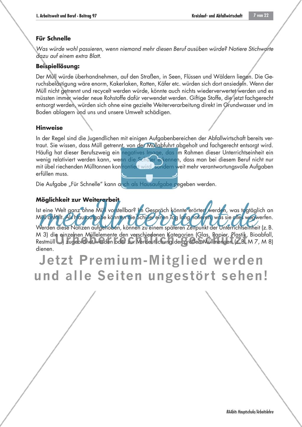 Ausbildungsberuf: Fachkraft für Kreislauf- und Abfallwirtschaft Preview 7