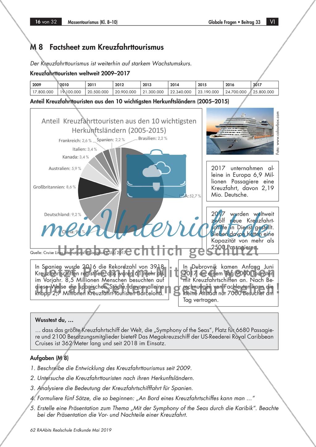 Die Welt auf Reisen: Kreuzfahrttourismus, Wintertourismus Preview 1