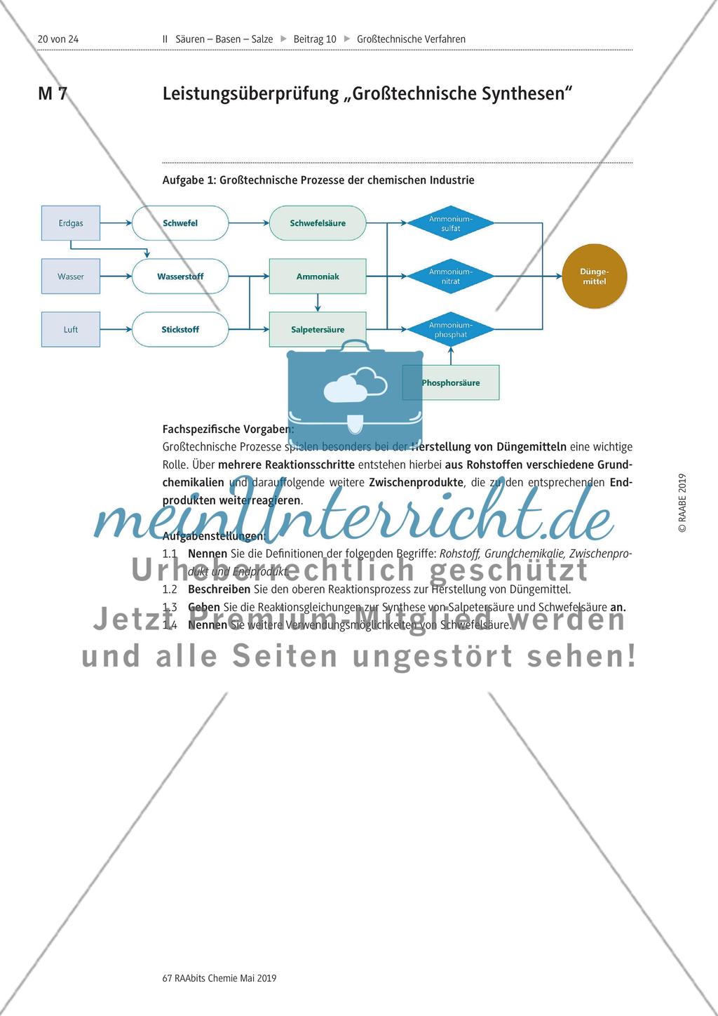 Großtechnische Verfahren in der chemischen Industrie Preview 20