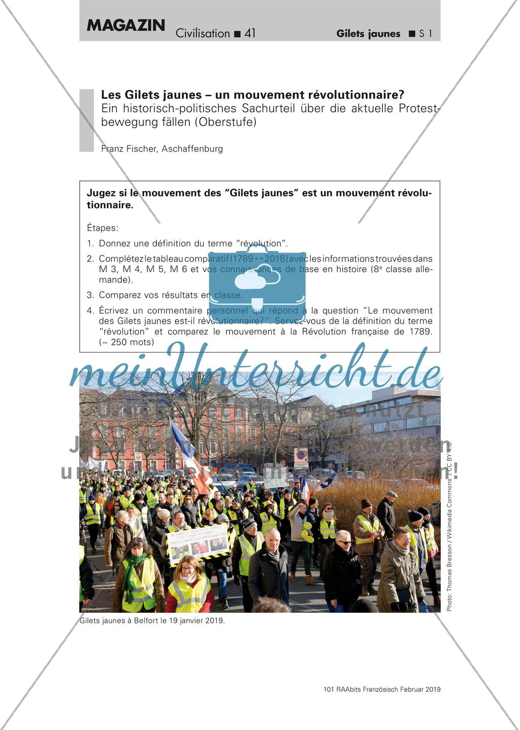 Aktuelle Protestbewegungen: Les Gilets jaunes Preview 1
