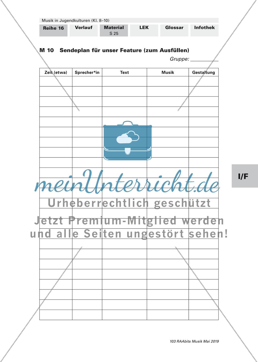 Die Projektarbeit an einem Radiofeature Preview 1