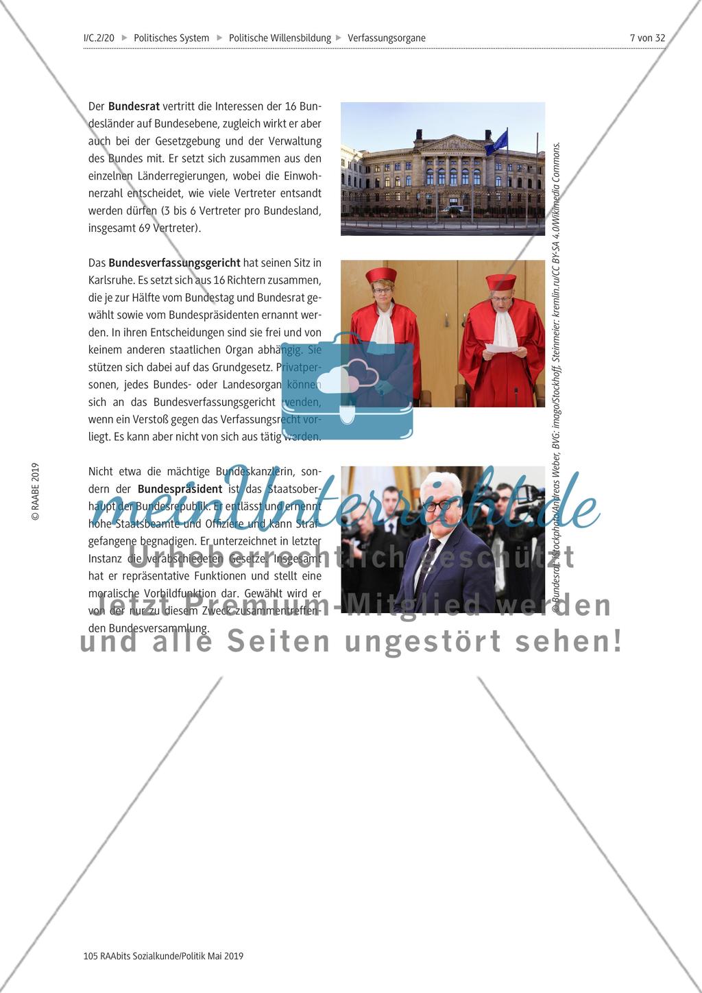 Die Verfassungsorgane im Überblick Preview 3