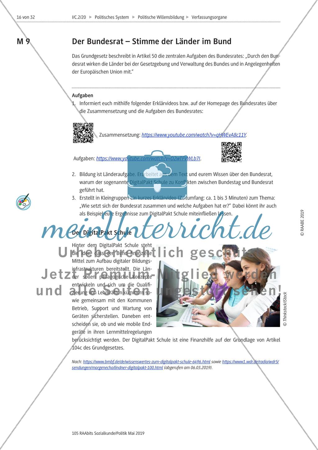 Bundesrat, Bundesregierung, Bundespräsident und Bundesverfassungsgericht Preview 1