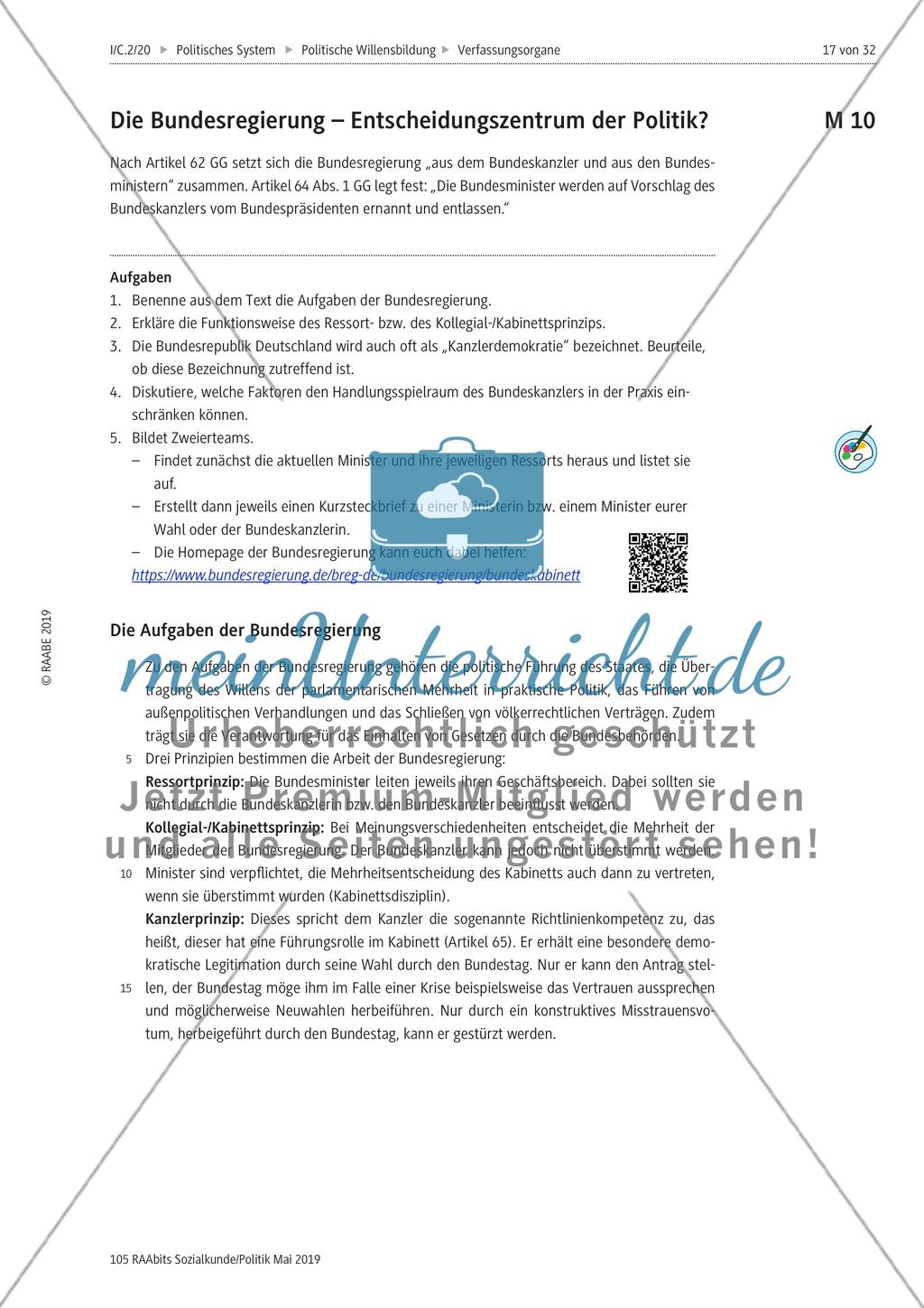 Bundesrat, Bundesregierung, Bundespräsident und Bundesverfassungsgericht Preview 2