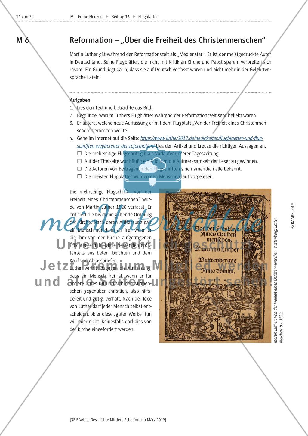 Flugblätter im Mittelalter und in der Neuzeit Preview 1