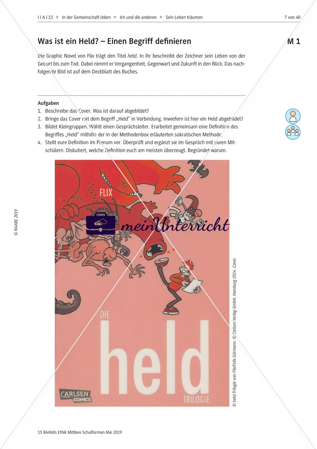 Definition Held: Anwendung der sokratischen Methode Preview 1
