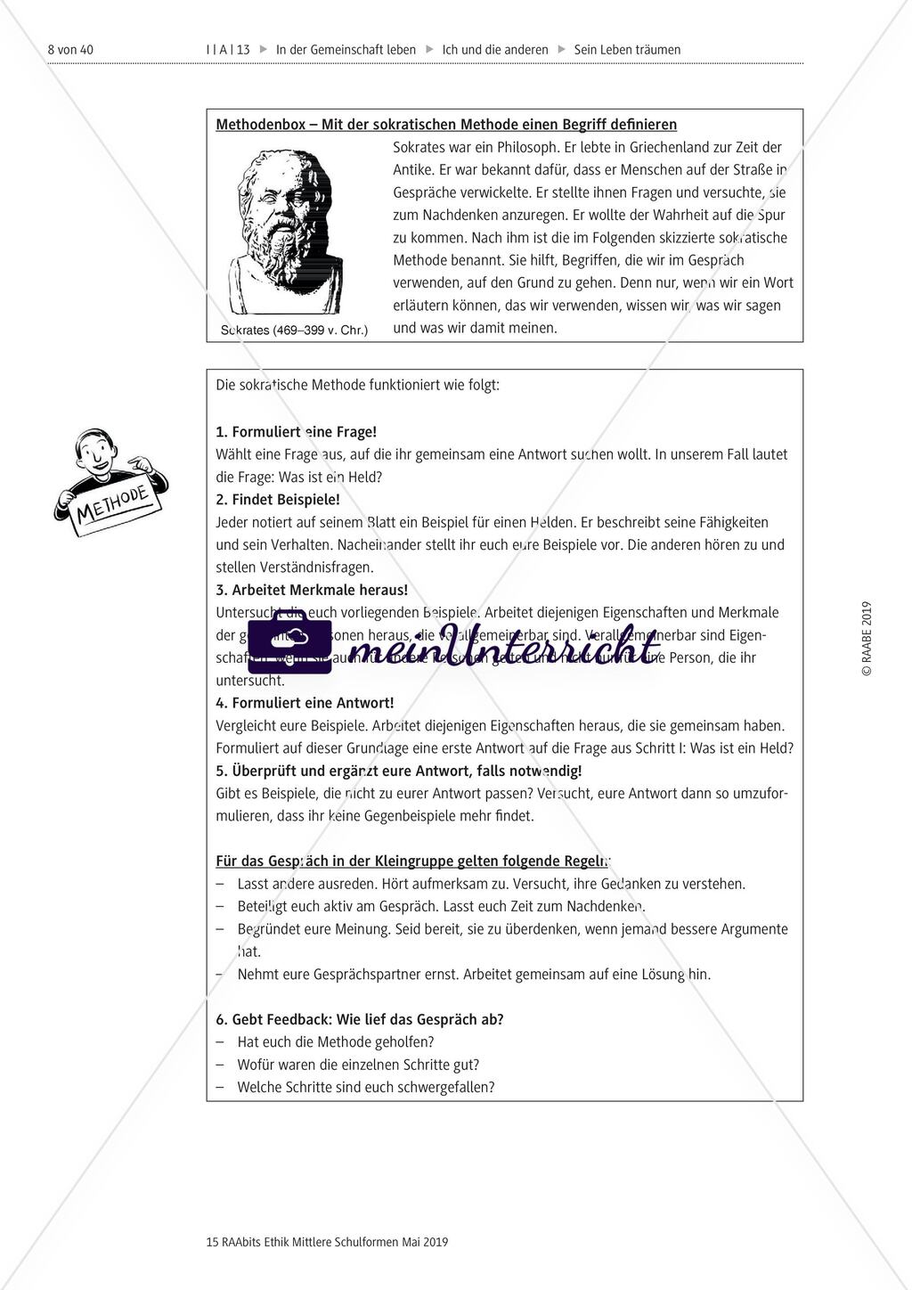 Definition Held: Anwendung der sokratischen Methode Preview 2