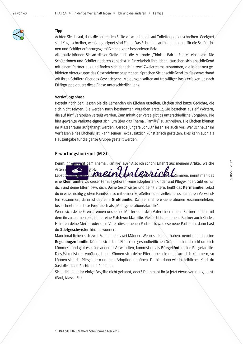 Schreiben und Sprechen über die eigene Familie Preview 4