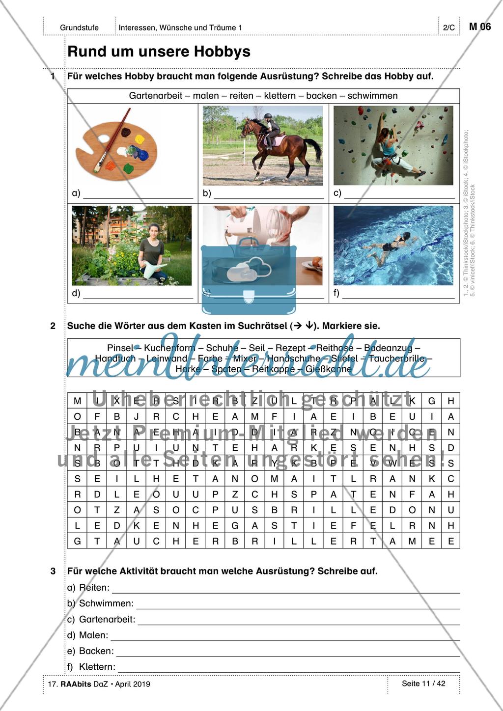 Interessen, Wünsche, Gefühle: Einführung des Wortschatzes Preview 6