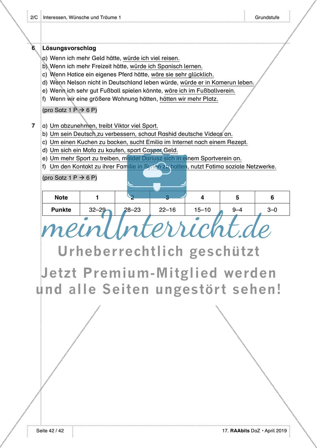 Interessen, Wünsche, Gefühle: Lösungen Preview 11