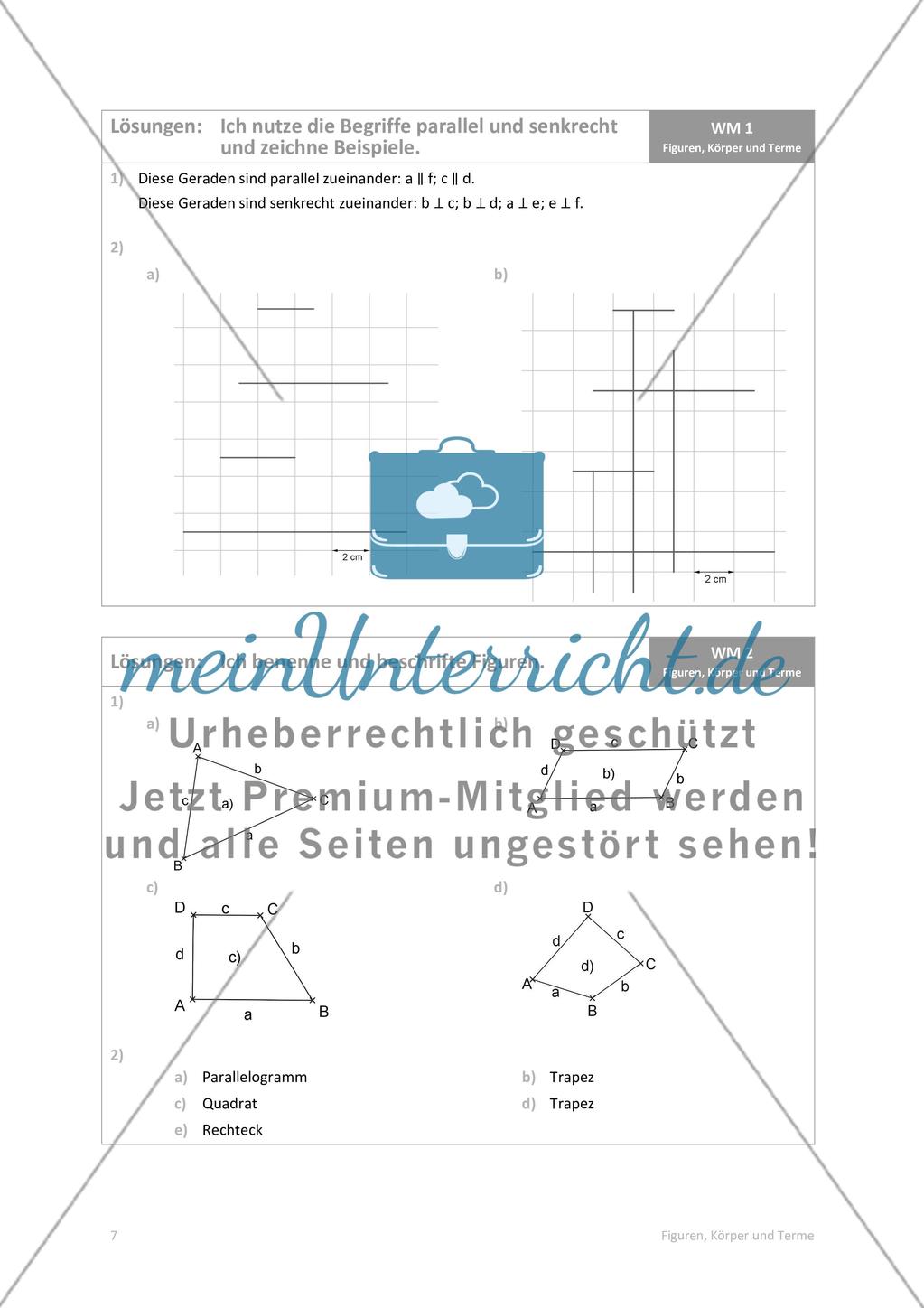 Die Lösungen des Wiederholungsmaterial Preview 1