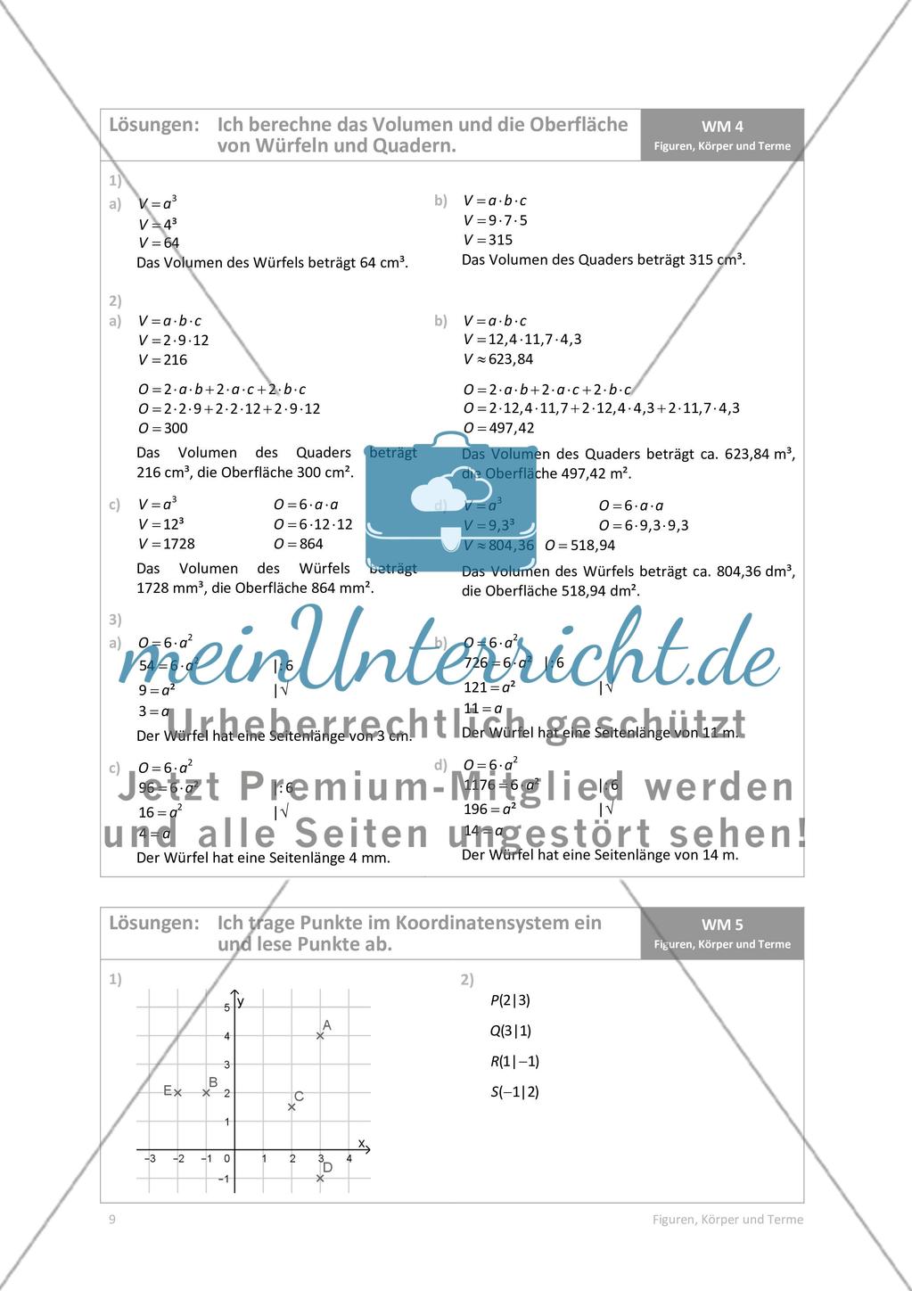 Die Lösungen des Wiederholungsmaterial Preview 3
