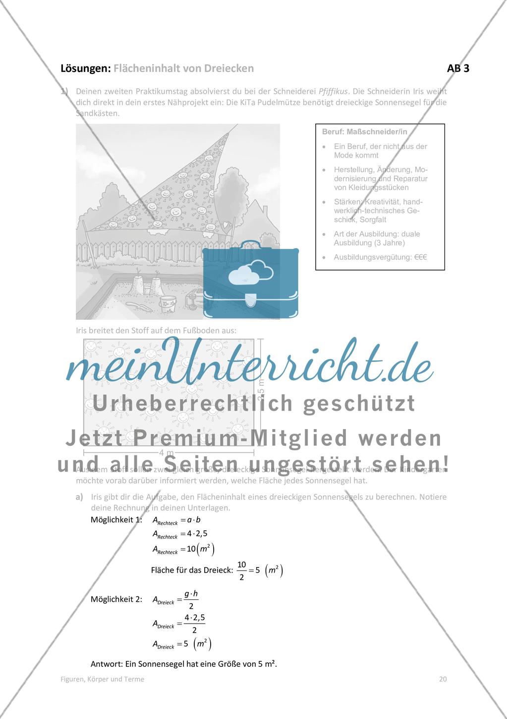 Die Lösungen der Arbeitsblätter Preview 4