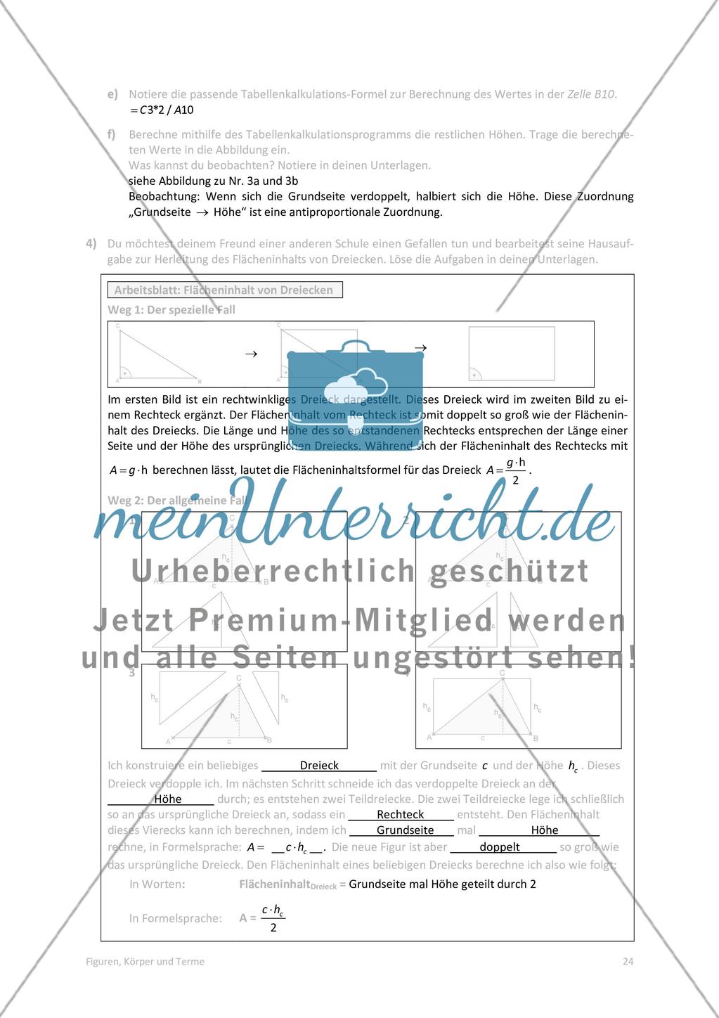 Die Lösungen der Arbeitsblätter Preview 8