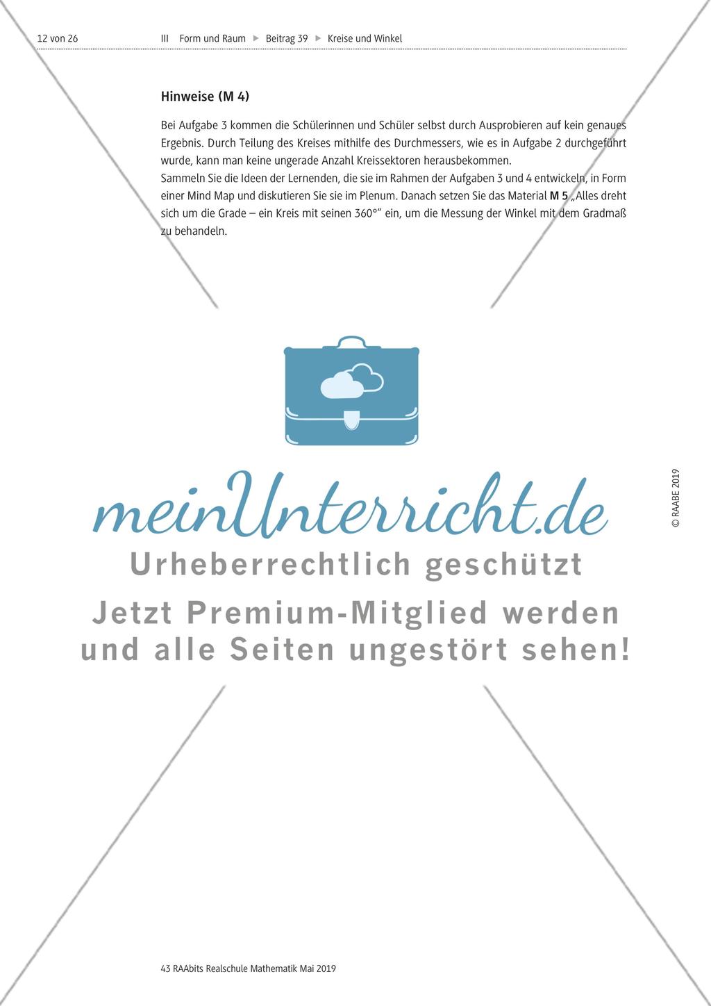 Kreise und Winkel: Kreise und ihre Einteilung Preview 3